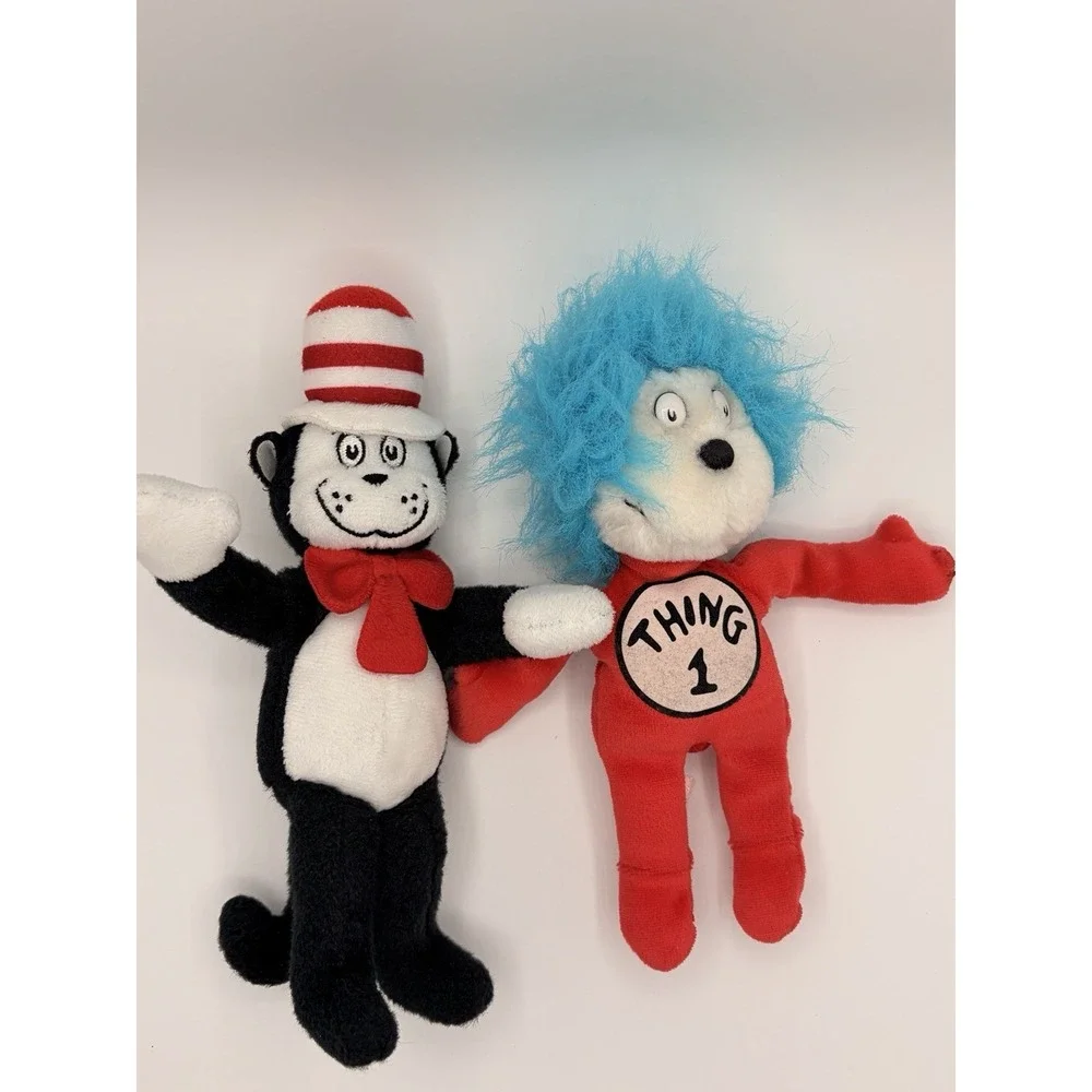 Kohl's Cares Dr. Seuss Cat in the Hat & Thing 1 Plush Dolls Small Black White R…